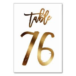 Tarjeta De Mesa número de tabla de boda de moda de Relieve metaliz