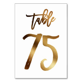 Tarjeta De Mesa número de tabla de boda de moda de Relieve metaliz