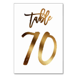 Tarjeta De Mesa número de tabla de boda de moda de Relieve metaliz