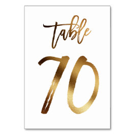 Tarjeta De Mesa número de tabla de boda de moda de Relieve metaliz