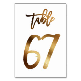 Tarjeta De Mesa número de tabla de boda de moda de Relieve metaliz