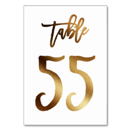 Tarjeta De Mesa número de tabla de boda de moda de Relieve metaliz