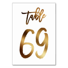 Tarjeta De Mesa número de tabla de boda de moda de Relieve metaliz