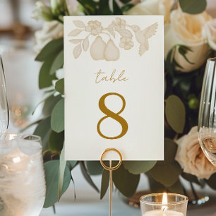 Tarjeta De Mesa Número de tabla de Boda de Oro Perfecto