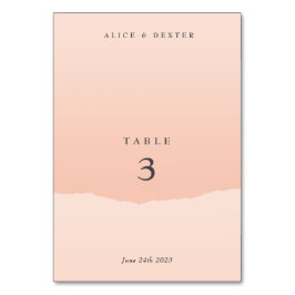 Tarjeta De Mesa Número de tabla de Boda de Rubor minimalista elega