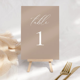 Tarjeta De Mesa Número de tabla de Boda elegante estilo guión mode