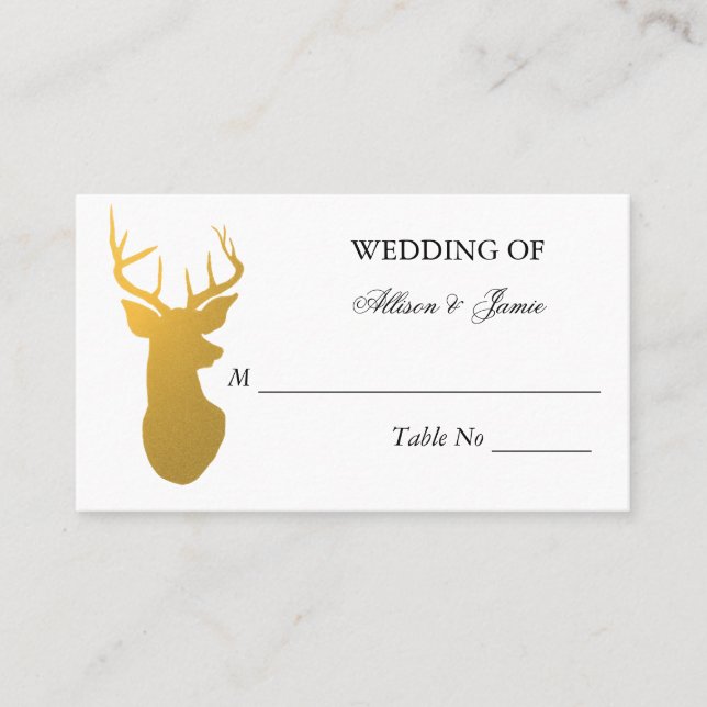 Tarjeta De Mesa Número de tabla de Boda moderno Antler Reindeer Go (Anverso)