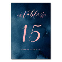 Número de tabla de boda rústico de caligrafía rubi