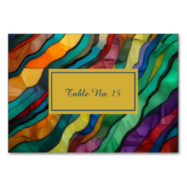 Tarjeta De Mesa Número de tabla de bodas de destino africano opule