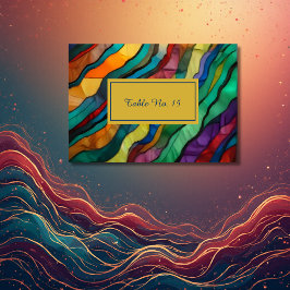 Tarjeta De Mesa Número de tabla de bodas de destino africano opule