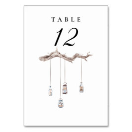 Tarjeta De Mesa Número de tabla de Bodas de faroles rusos