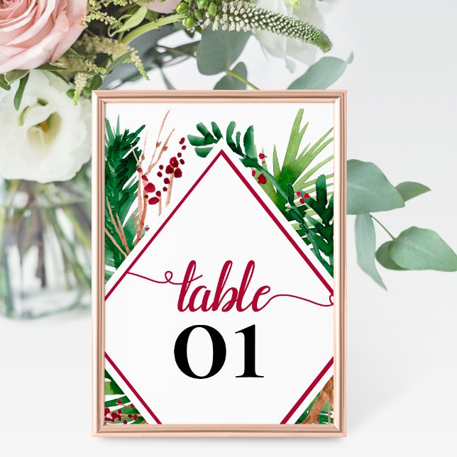 Tarjeta De Mesa Número de tabla de bodas de invierno de ferias y b (Subido por el creador)