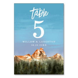 Tarjeta De Mesa Número de tabla de Bodas de montaña rusa