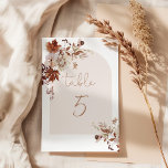 Tarjeta De Mesa Número de tabla de bodas de otoño rústico<br><div class="desc">Número de la mesa de bodas de otoño rústico. Elementos coincidentes disponibles.</div>