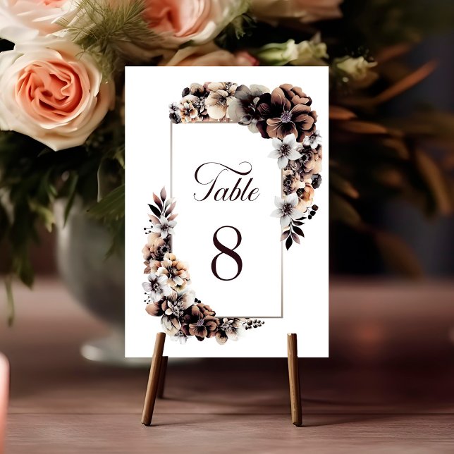 Tarjeta De Mesa Número de tabla de Bodas florales rusos (Subido por el creador)