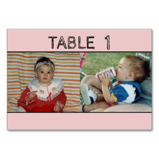 Tarjeta De Mesa Número de tabla de bodas por edad