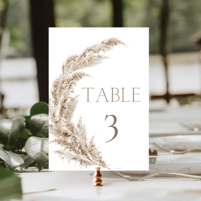 Tarjeta De Mesa Número de tabla de boho de pastas (Subido por el creador)