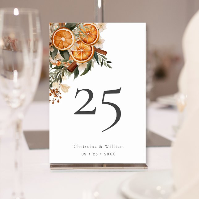 Tarjeta De Mesa Número de tabla de Boho Winter Holiday Boda (Subido por el creador)