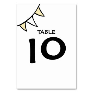 Tarjeta De Mesa Número de tabla de Bunting del tractor de casamien