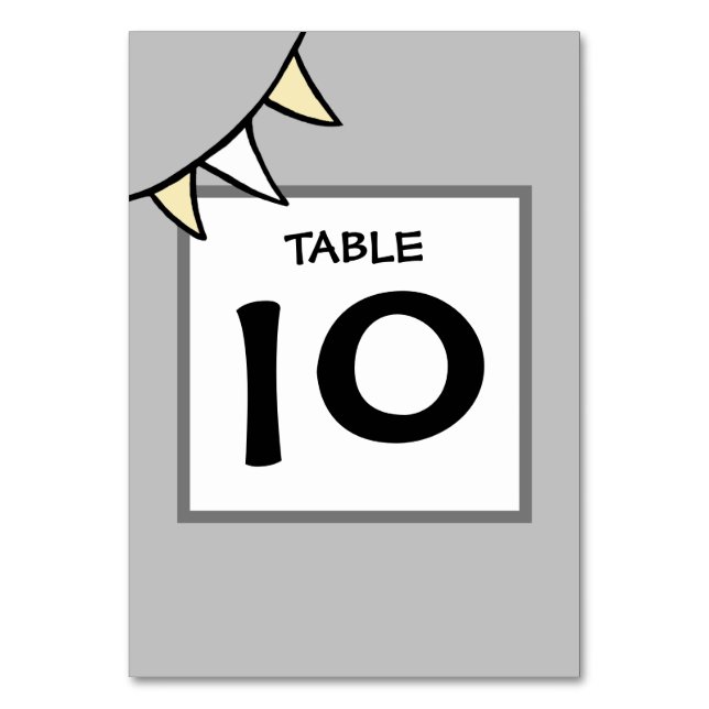 Tarjeta De Mesa Número de tabla de Bunting del tractor de casamien (Anverso)