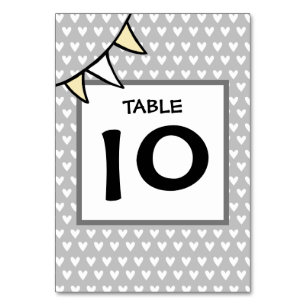 Tarjeta De Mesa Número de tabla de Bunting del tractor de casamien