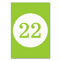 Número de tabla de círculo verde y blanco de Apple