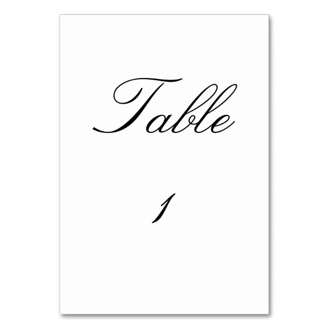 Tarjeta De Mesa Número de tabla de clase (Anverso)