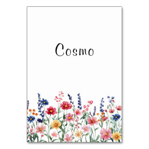 Tarjeta De Mesa Número de tabla de Como de Flor silvestre