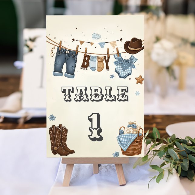 Tarjeta De Mesa Número de tabla de cowboy pequeño (Subido por el creador)