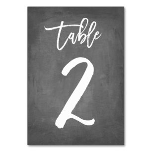 Tarjeta De Mesa Número de tabla de croquetón de tipografía de moda