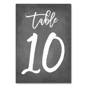Tarjeta De Mesa Número de tabla de croquetón de tipografía de moda