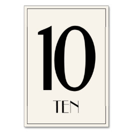 Tarjeta De Mesa Número de tabla de estilo Hollywood antiguo