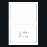 Tarjeta De Mesa Número de tabla de etiquetas de alimentos de Plata<br><div class="desc">Estas minimalistas etiquetas de tipo bufé plateado son perfectas para un evento sencillo. El moderno diseño romántico presenta una tipografía clásica de color gris plateado y blanco, acompañada de una caligrafía rústica y elegante con un estilo de letra a mano vintage. Personalizable de cualquier color. Mantenga el diseño simple y...</div>