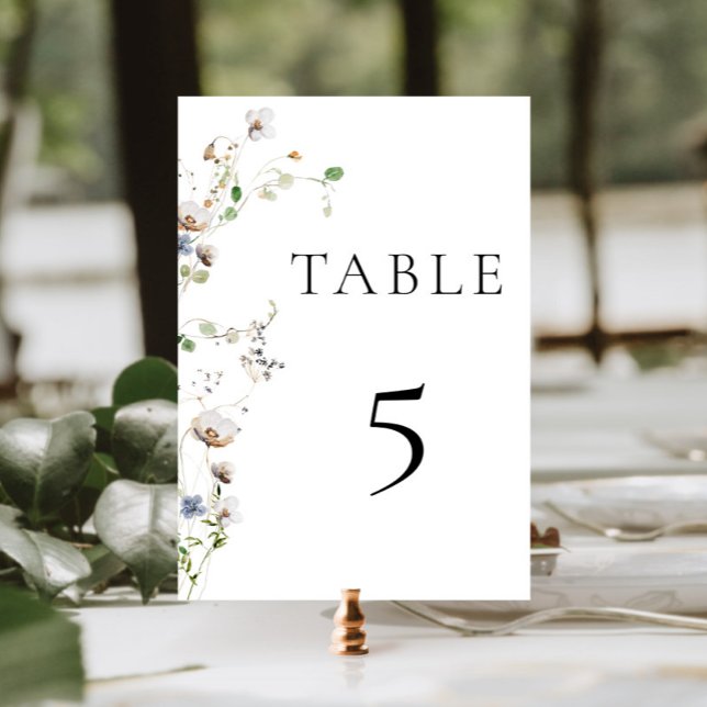 Tarjeta De Mesa Número de tabla de flor silvestre Dainty (Subido por el creador)