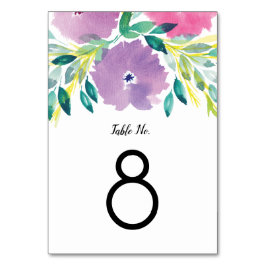 Tarjeta De Mesa Número de tabla de floraciones