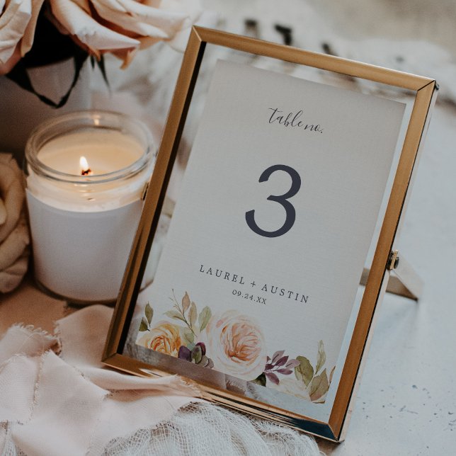 Tarjeta De Mesa Número de tabla de floraciones terrestres rusticas (Subido por el creador)