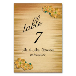 Tarjeta De Mesa Número de tabla de flores rusas