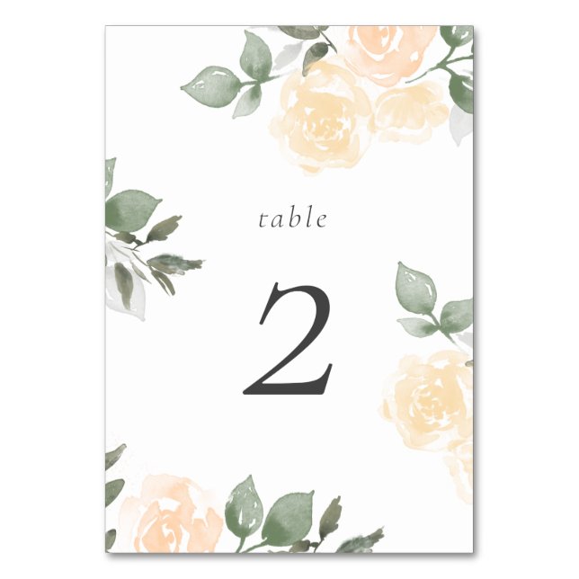 Tarjeta De Mesa Número de tabla de florines de jardín (Anverso)