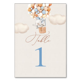 Tarjeta De Mesa Número de tabla de globo elefante