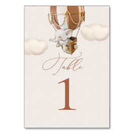 Tarjeta De Mesa Número de tabla de globo elefante