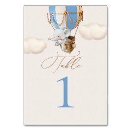 Tarjeta De Mesa Número de tabla de globo elefante