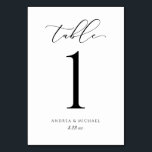 Tarjeta De Mesa Número de tabla de guión de caligrafía de boda ele<br><div class="desc">Números de mesa de bodas elegantes: descubra el encanto de la elegancia sobria con nuestros pequeños y elegantes números de mesa de Boda con guión de lujo. Diseñadas a la perfección, estas cifras son una sinfonía de simplicidad y sofisticación, diseñadas para elevar la decoración boda. En una paleta clásica en...</div>