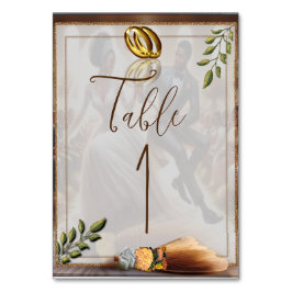 Tarjeta De Mesa Número de tabla de hermanos de nuestro día de boda