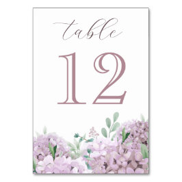 Tarjeta De Mesa Número de tabla de hidrangea de Rubor