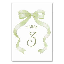 Tarjeta De Mesa Número de tabla de inclinación verde