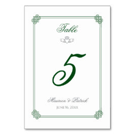 Tarjeta De Mesa Número de tabla de Irlanda de destino