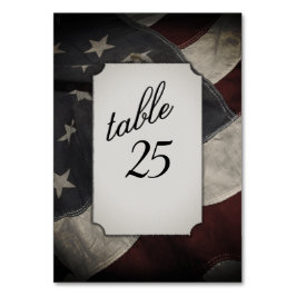 Tarjeta De Mesa Número de tabla de la bandera estadounidense con p