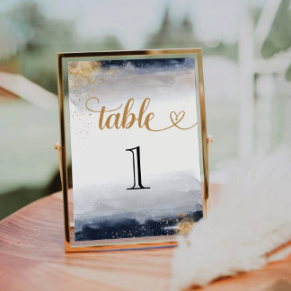 Tarjeta De Mesa Número de tabla de la ceremonia de Boda de la mari