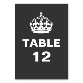 Tarjeta De Mesa Número de tabla de la Real Cruz Gris