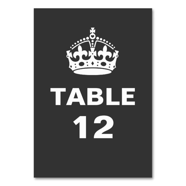 Tarjeta De Mesa Número de tabla de la Real Cruz Gris (Anverso)